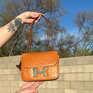 Hermes Orange Shoulder Bag